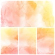 Set of Colorful water color painting background N418