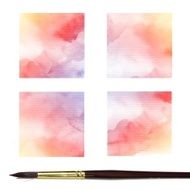 Set of Colorful water color painting background N420