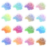 Set of Colorful water color painting background N422