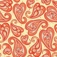 orange paisley