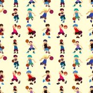 Seamless basketball pattern N3