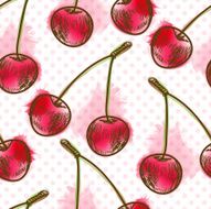 Seamless pattern with cherry N7