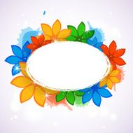 Seasonal grunge floral background
