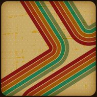 Retro poster with abstract grunge background