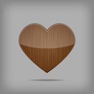 Creative vector wooden heart N2