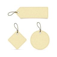 recycled paper label set on white N3