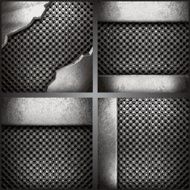 Vector metal background set N114
