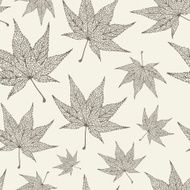 Maple leaves seamless pattern N4