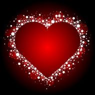 Frame with shiny heart N2