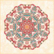 Circle lace ornament round ornamental geometric doily pattern N26