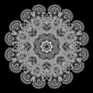 Circle lace ornament round ornamental geometric doily pattern N27