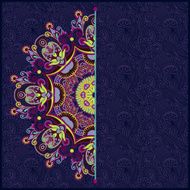 Ornate card with circle ornament N9