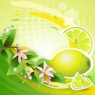 Abstract background with fresh lemon