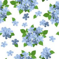 Seamless background with blue flowers Vector illustration N2