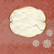 Romantic lacy border with flowers
