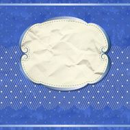 Blue vintage banner with lace N2