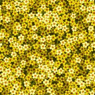 yellow white flowers seamless background pattern