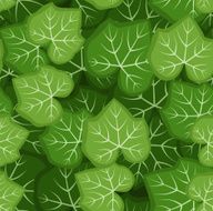 Seamless pattern with green pumpkin leaves Vector illustration