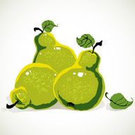 Green-yellow pears