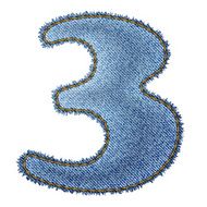 Jeans alphabet Denim number 3