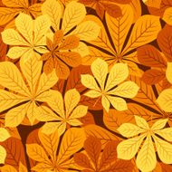 Seamless pattern with autumn chestnut leaves Vector illustration N2