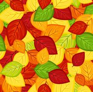 Seamless pattern with colored autumn leaves Vector illustration N3