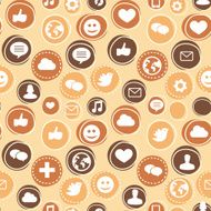 Vector seamless pattern with social media icons N3
