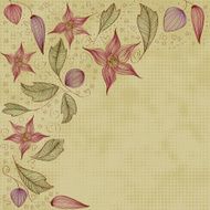 Retro floral frame N4