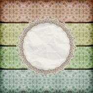 lacy napkin on floral borders