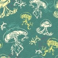 Jellyfish vector pattern