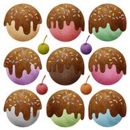 ice cream recycled paper craft N4