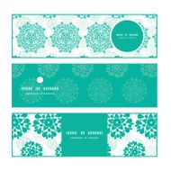 Vector abstract green decorative circles stars striped horizontal banners set N2