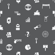 election simple icons seamless gray pattern eps10
