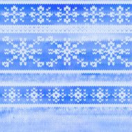 Vector seamless knitted pattern with snowflakes N6