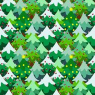 Christmas theme pine tree forest seamless pattern N2