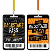 Set of two Black and yellow Backstage Pass template designs