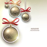 Christmas background with balls and stars Xmas Deco