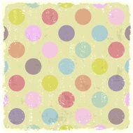 Retro Style polka dot grunge Pattern Vector N2