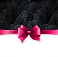 Invitation card with Pink holiday ribbon on vintage background N3