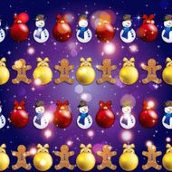 New year pattern with tree toys gingerbread man and snowman