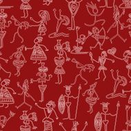 Seamless with primitive people N2