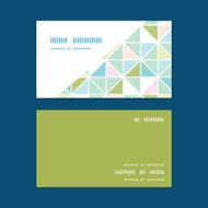 Vector colorful pastel triangle texture horizontal corner frame pattern business