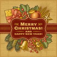 Merry Christmas Retro Card