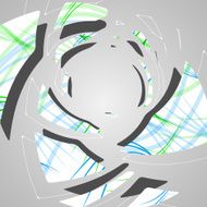 Abstract futuristic geometric shapes N135