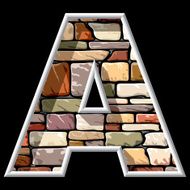 stone letter A