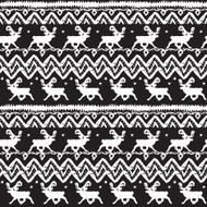 Grunge Seamless Pattern with deers