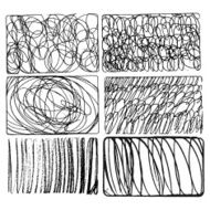 Set of Hand Drawn Textures in the rectangle shape N3