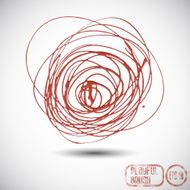 Grunge painted circles textures Vector illustration N3