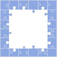 Puzzle illustration with blank spaces vector N2