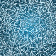seamless pattern with blue sea shells
